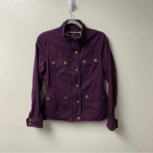 J‎ Crew Field Utility Jacket Purple Size Small - Picture 1 of 7